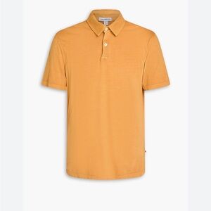MEN’S JAMES PERSE SUPIMA COTTON-JERSEY POLO SHIRT IN MARIGOLD TENNIS PREP LUXURY